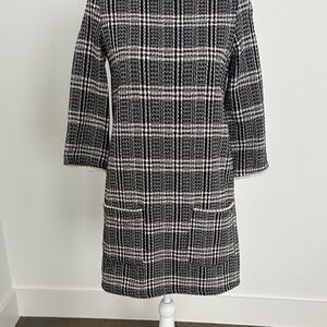 Zara Monochrome Plaid Dress